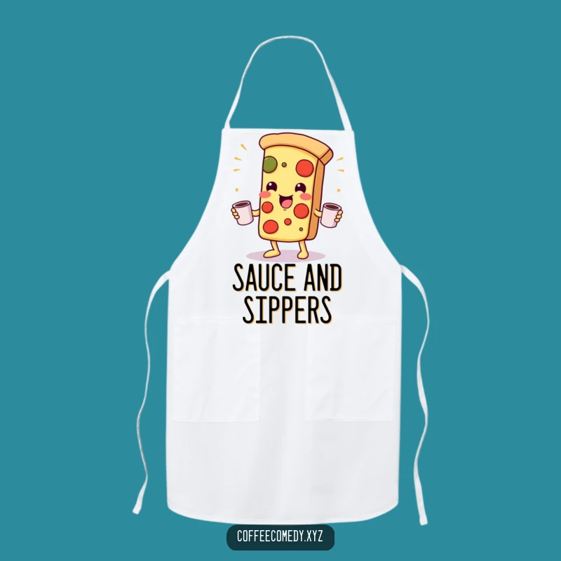 Funny Kawaii Pizza Apron: Playful Cooking, Perfect Chef Gift!