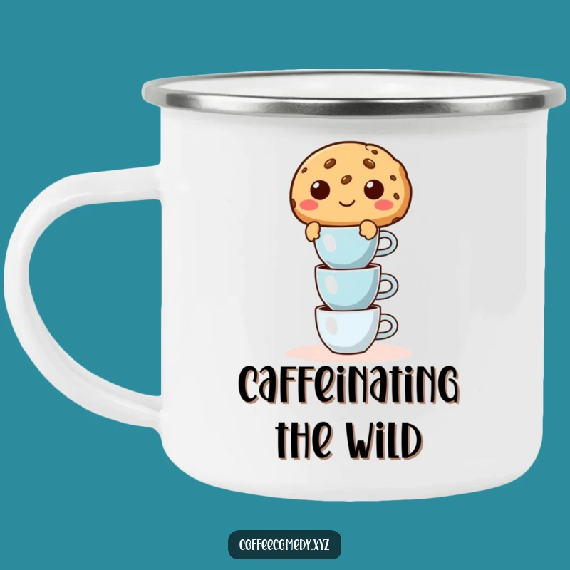 Funny Cookie Camping Mug: Mischievous Balancer, Durable & Fun Funny Gift