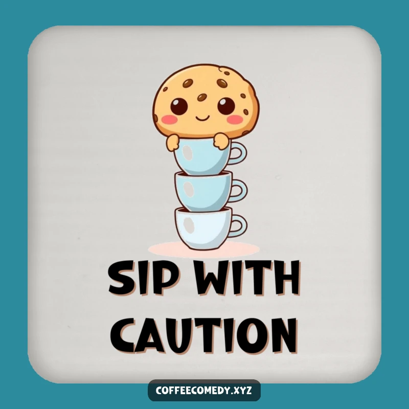 Funny Cookie Coaster: Mischievous Balancer, Protects Surfaces with Humor, Funny Gift