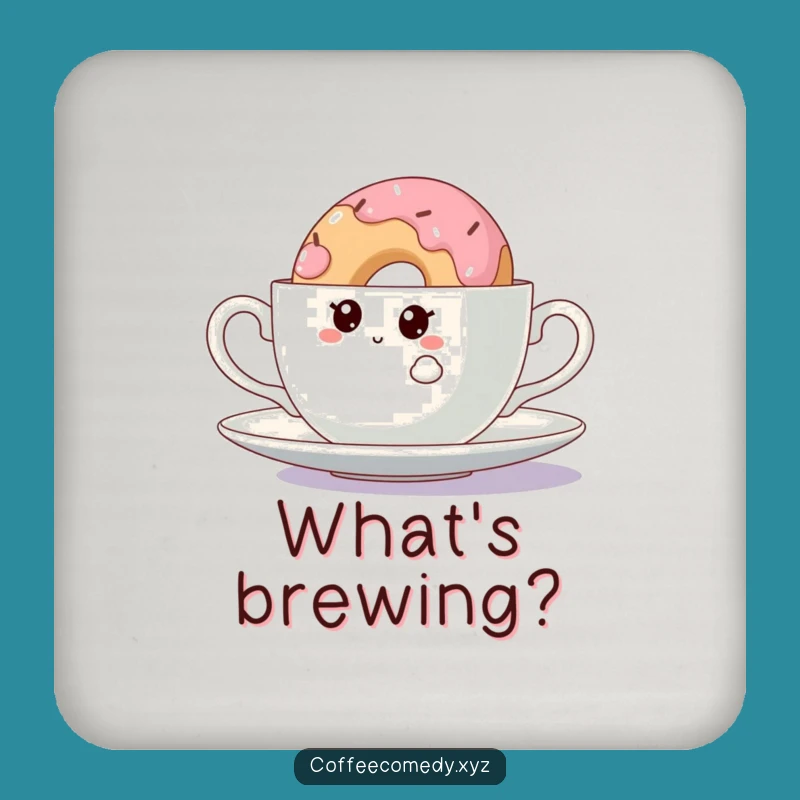 Funny Kawaii Doughnut Coaster: Curious Protection, Perfect Tea Table Gift!