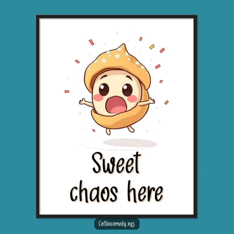 Funny Pastry Poster: Sweet Spin Art, A Delightful Funny Gift for Kitchen Walls!