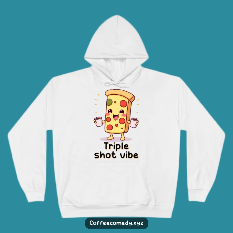 Funny Kawaii Pizza Hoodie: Cozy Playfulness, Perfect Gift for Multitaskers!