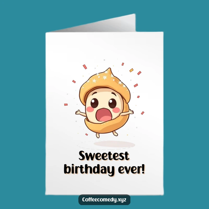 Free Printable Pastry Birthday Card - Spinning Funny Downloadable Gift