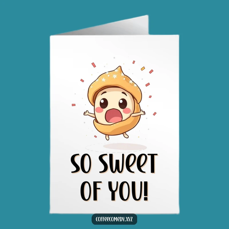 Free Printable Pastry Thank You Card - Sweet Spin Funny Downloadable Gift