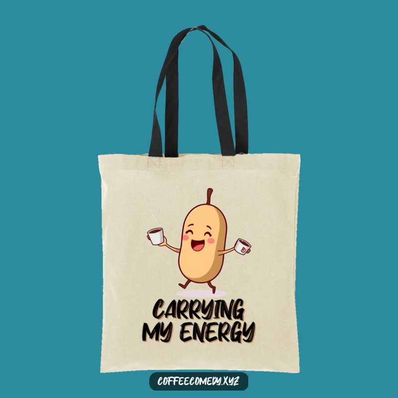 Funny Coffee Bean Tote Bag: Carry Your Coffee, A Brilliant Funny Gift for Daily Brews!